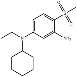 N1-Cyclohexyl-N1-ethyl-4-(methylsulfonyl)-1,3-benzenediamine 结构式