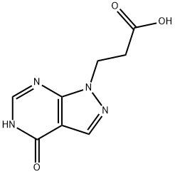 3-(4-羰基-4,5-二氢-吡唑并[3,4-D]嘧啶-1-基)-丙酸 结构式