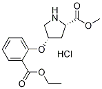 Methyl (2S,4S)-4-[2-(ethoxycarbonyl)phenoxy]-2-pyrrolidinecarboxylate hydrochloride 结构式