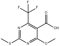 4-甲氧基-2-(甲基磺酰基)-6-(三氟甲基)-5-嘧啶羧酸 结构式
