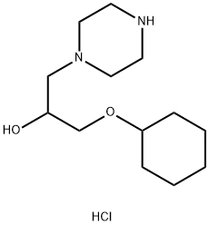 1-Cyclohexyloxy-3-piperazin-1-yl-propan-2-oldihydrochloride 结构式