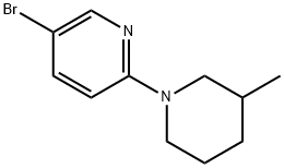 1-(5-Bromo-2-pyridinyl)-3-methylpiperidine 结构式