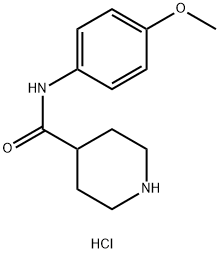 N-(4-Methoxyphenyl)-4-piperidinecarboxamidehydrochloride 结构式