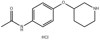 N-[4-(3-Piperidinyloxy)phenyl]acetamidehydrochloride 结构式