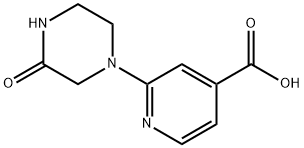 2-(3-Oxo-1-piperazinyl)isonicotinic acid 结构式