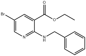 ETHYL 2-(BENZYLAMINO)-5-BROMONICOTINATE 结构式