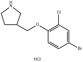 3-[(4-Bromo-2-chlorophenoxy)methyl]pyrrolidinehydrochloride 结构式