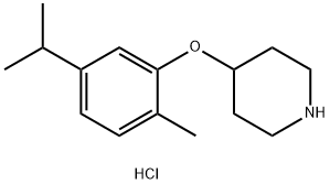 4-(5-Isopropyl-2-methylphenoxy)piperidinehydrochloride 结构式