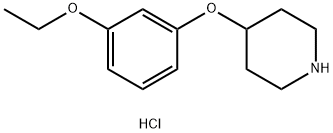 4-(3-乙氧基苯氧基)哌啶盐酸盐 结构式