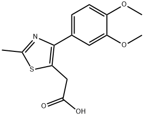 [4-(3,4-Dimethoxy-phenyl)-2-methyl-thiazol-5-yl]-acetic acid 结构式