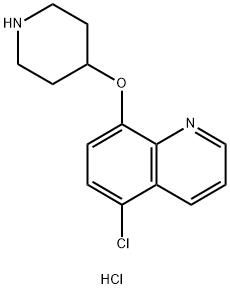 5-Chloro-8-quinolinyl 4-piperidinyl etherhydrochloride 结构式