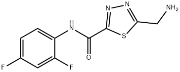 5-(氨基甲基)-N-(2,4-二氟苯基)-1,3,4-噻二唑-2-甲酰胺 结构式