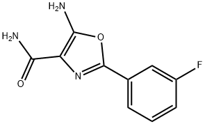 5-氨基-2-(3-氟苯基)-1,3-恶唑-4-甲酰胺 结构式