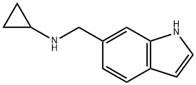 N-(1H-吲哚-6-基甲基)环丙胺 结构式