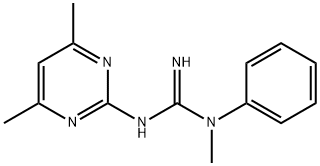 N'-(4,6-二甲基嘧啶-2-基)-N-甲基-N-苯基胍 结构式