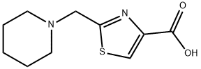 2-(哌啶-1-基甲基)-1,3-噻唑-4-甲酸钠 结构式