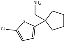 {[1-(5-氯-2-噻吩)环戊基]甲基}胺盐酸盐 结构式