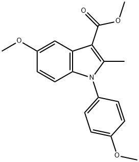 Methyl 5-methoxy-1-(4-methoxyphenyl)-2-methyl-1H-indole-3-carboxylate 结构式