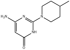 6-氨基-2-(4-甲基哌啶-1-基)嘧啶-4(3H)-酮 结构式
