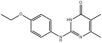2-[(4-乙氧苯基)氨基]-5,6-二甲基嘧啶-4(3H)-酮 结构式