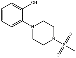 2-(4-(甲基磺酰基)哌嗪-1-基)苯酚 结构式
