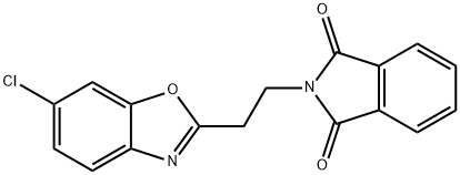 2-[2-(6-氯-1,3-苯并恶唑-2-基)乙基]-1H-异吲哚-1,3(2H)-二酮 结构式