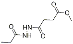 4-氧代-4-(2-丙酰基肼基)丁酸甲酯 结构式