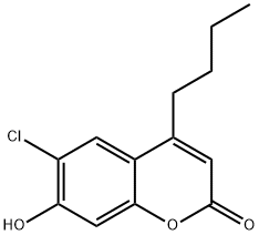 4-丁基-6-氯-7-羟基-香豆素 结构式