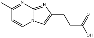 3-(7-甲基咪唑并[1,2-A]嘧啶-2-基)丙酸 结构式