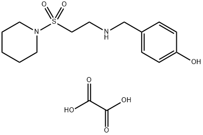 4-({[2-(哌啶-1-基磺酰基)乙基]氨基}甲基)苯酚草酸盐 结构式