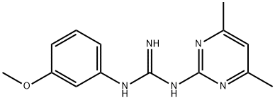 2-(4,6-二甲基-2-嘧啶基)-1-(3-甲氧苯基)胍 结构式