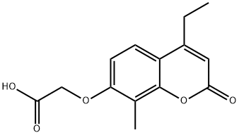 2-(4-乙基-8-甲基-2-氧代-苯并吡喃-7-基)氧基乙酸 结构式