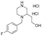 2-[1-(4-Fluorobenzyl)-2-piperazinyl]ethanol dihydrochloride 结构式