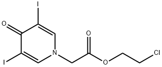 2-Chloroethyl (3,5-diiodo-4-oxo-1(4H)-pyridinyl)acetate 结构式