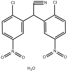 2,2-Bis(2-chloro-5-nitrophenyl)acetonitrile hydrate 结构式