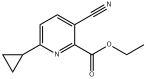 3-氰基-6-环丙基吡啶甲酸乙酯 结构式