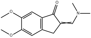 (2Z)-2-[(二甲基氨基)亚甲基]-5,6-二甲氧基二氢茚-1-酮 结构式