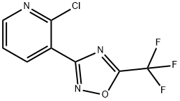 2-Chloro-3-[5-(trifluoromethyl)-1,2,4-oxadiazol-3-yl]pyridine 结构式