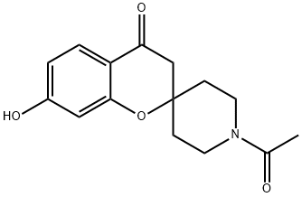 1'-乙酰-7-羟基-螺[色满-2,4'-哌啶]-4-酮 结构式