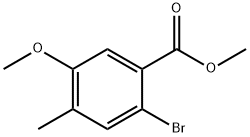 2-溴-5-甲氧基-4-甲基苯甲酸甲酯 结构式