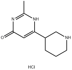 2-Methyl-6-piperidin-3-yl-pyrimidin-4-ol dihydrochloride 结构式