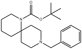 9-苄基-1,9-二氮杂螺[5.5]十一烷-1-羧酸叔丁酯 结构式