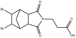 3-(5,6-二溴-1,3-二氧代辛烷氢-2H-4,7-甲氧基异吲哚-2-基)丙酸 结构式