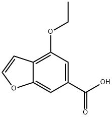 4-乙氧基-1-苯并呋喃-6-羧酸 结构式