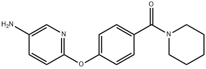 6-[4-(哌啶-1-基羰基)苯氧基]吡啶-3-胺 结构式