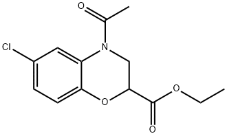 6-氯-4-乙酰基-2,3-二氢-1,4-苯并恶嗪-2-甲酸乙酯 结构式