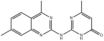 2-(4,7-二甲基-喹唑啉-2-基氨基)-6-甲基-嘧啶-4-醇 结构式