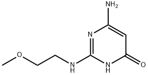 6-氨基-2-[(2-甲氧基乙基)氨基]嘧啶-4(3H)-酮 结构式