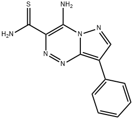 4-氨基-8-苯基吡唑并[5,1-C][1,2,4]三嗪-3-硫代酰胺 结构式