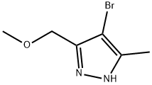 4-溴-3-(甲氧基甲基)-5-甲基-1H-吡唑 结构式